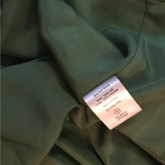 Girls From Savoy Mini Dress Nova Silk Green Polka Dot Stars, Sz 8 - Picture 4 of 5